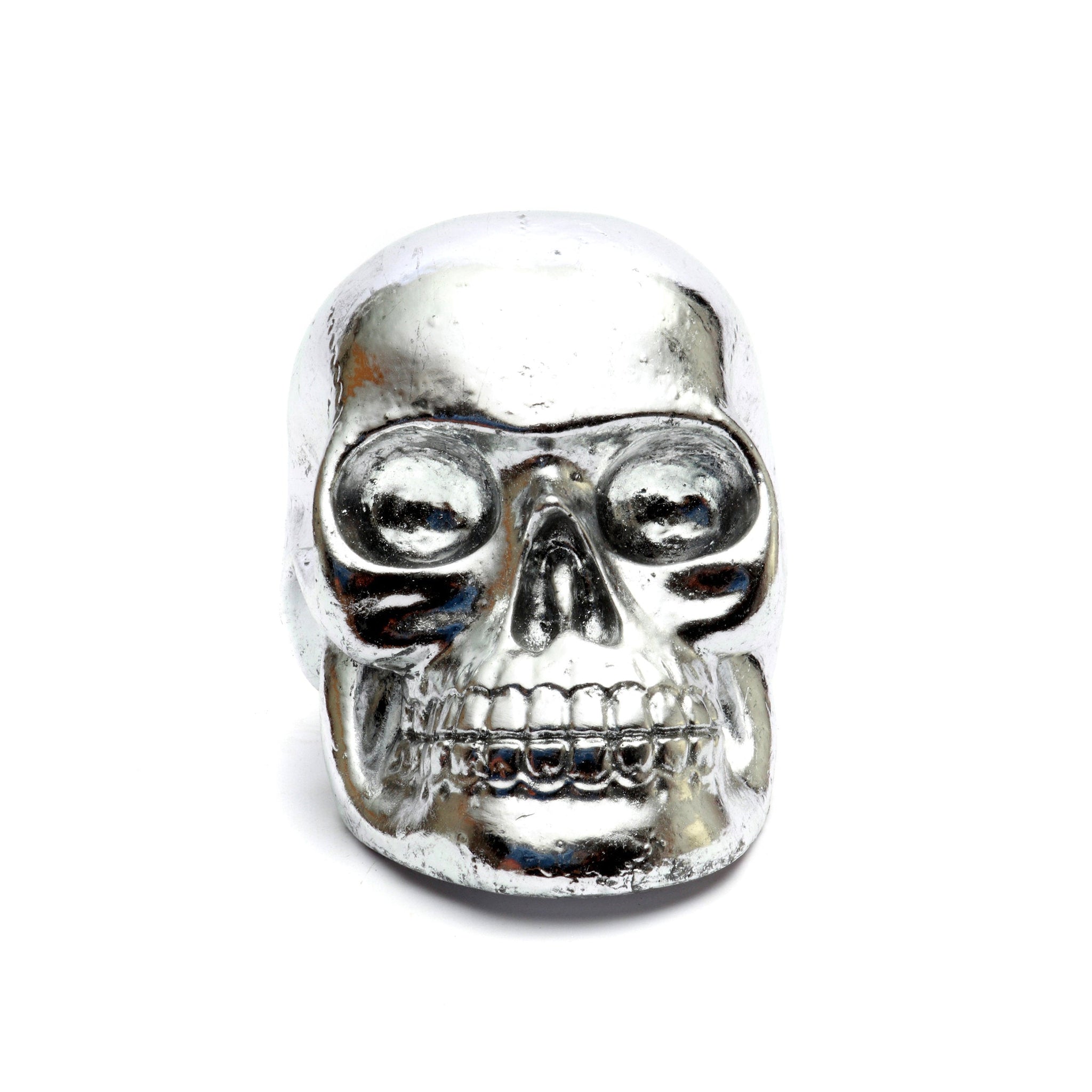 The Resin Skull Head Silver M
