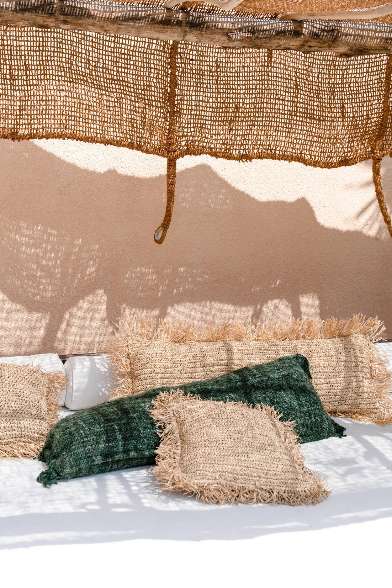 Het Raffia Kussen - Naturel - 35x100