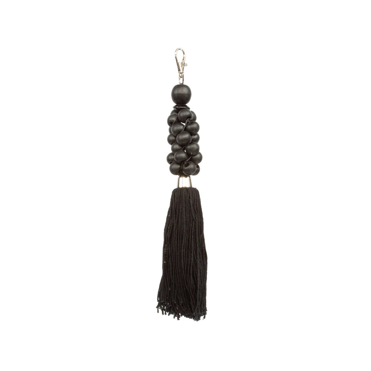 De Wooden Beads Sleutelhanger - Zwart