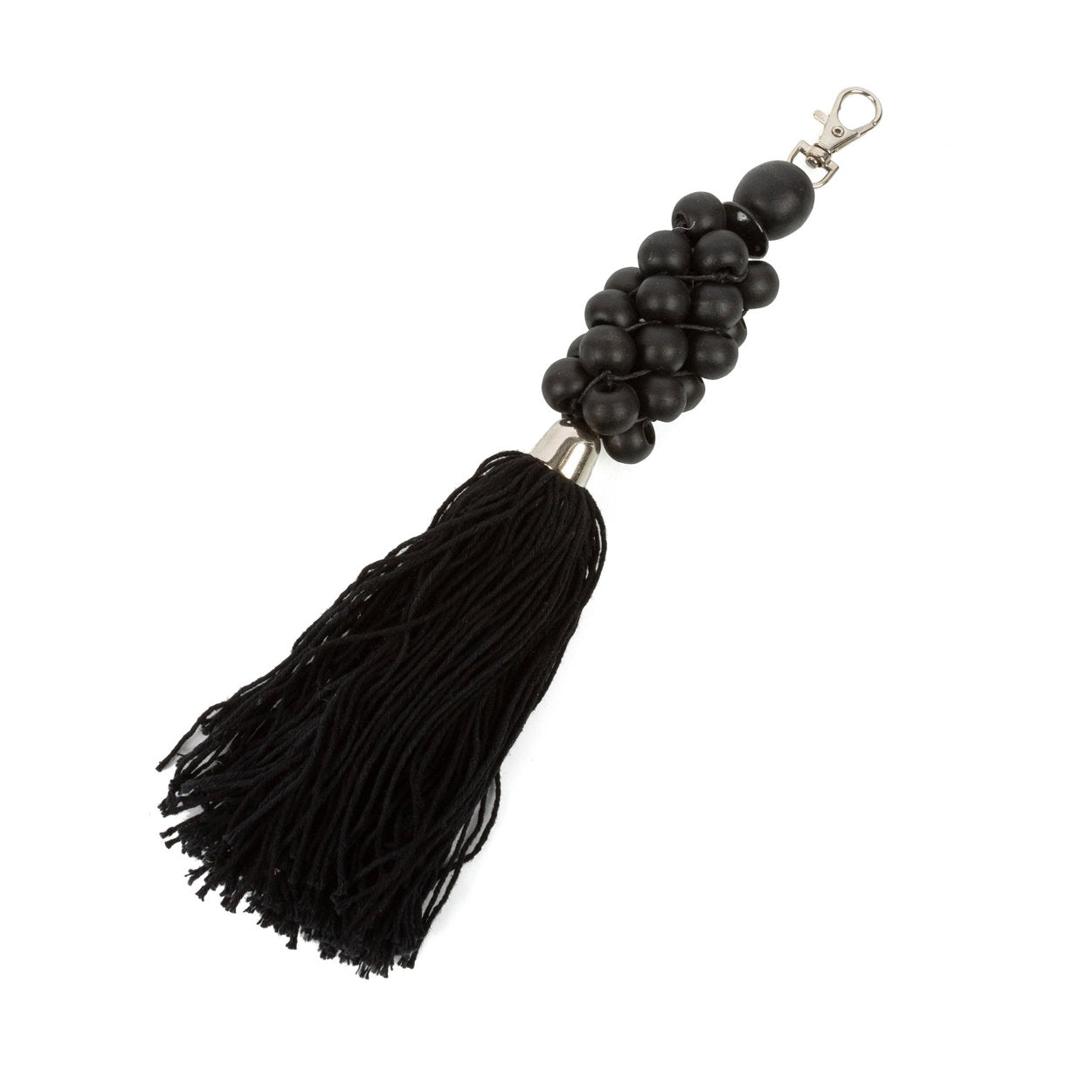 De Wooden Beads Sleutelhanger - Zwart
