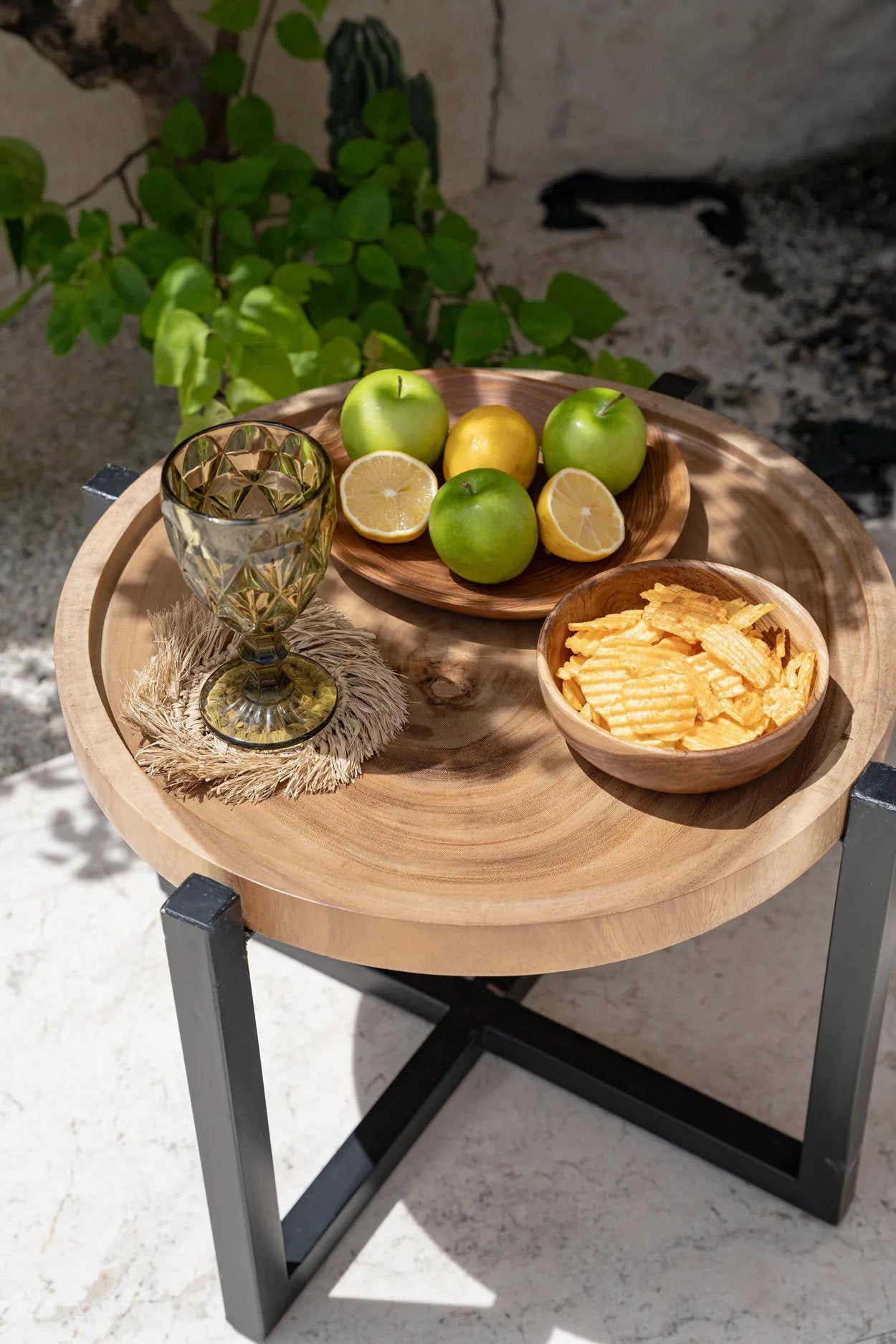 De Teak Root Snack Kom - M