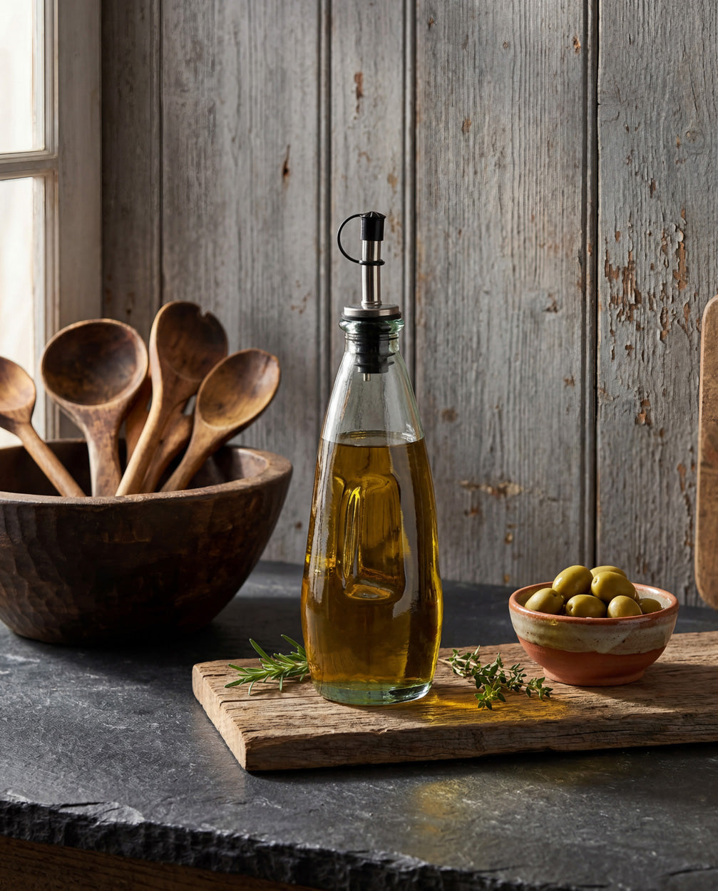 The Olive Oil Bottle - Blue