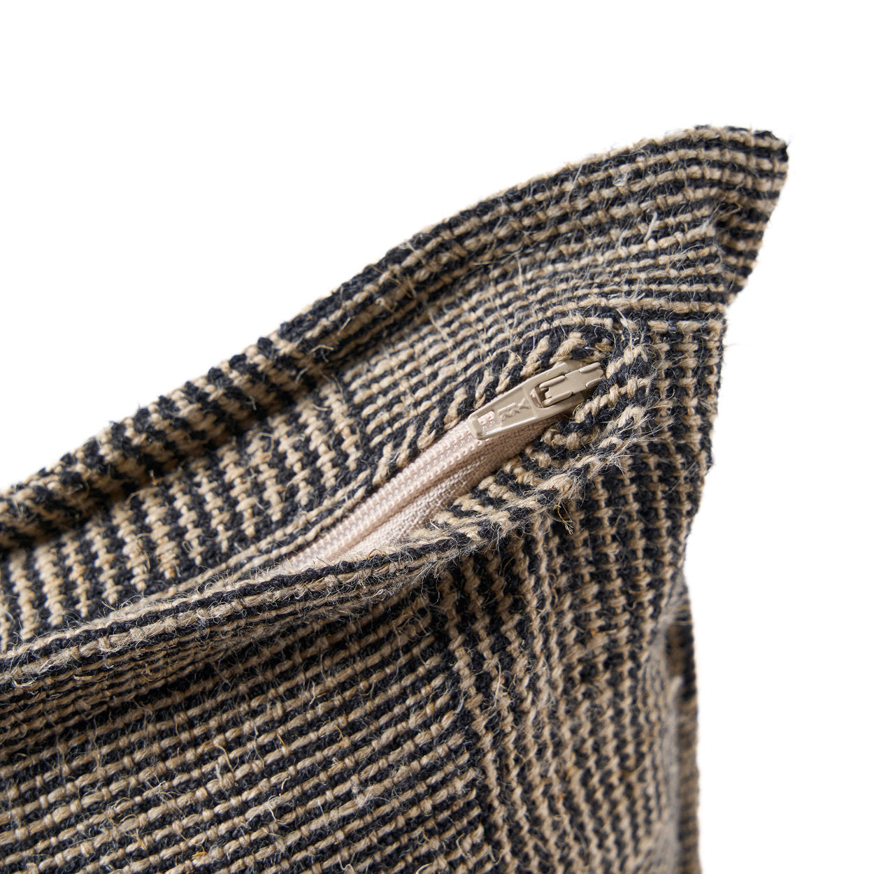 The Bloc Party Cushion Cover - Black Natural - 50x50