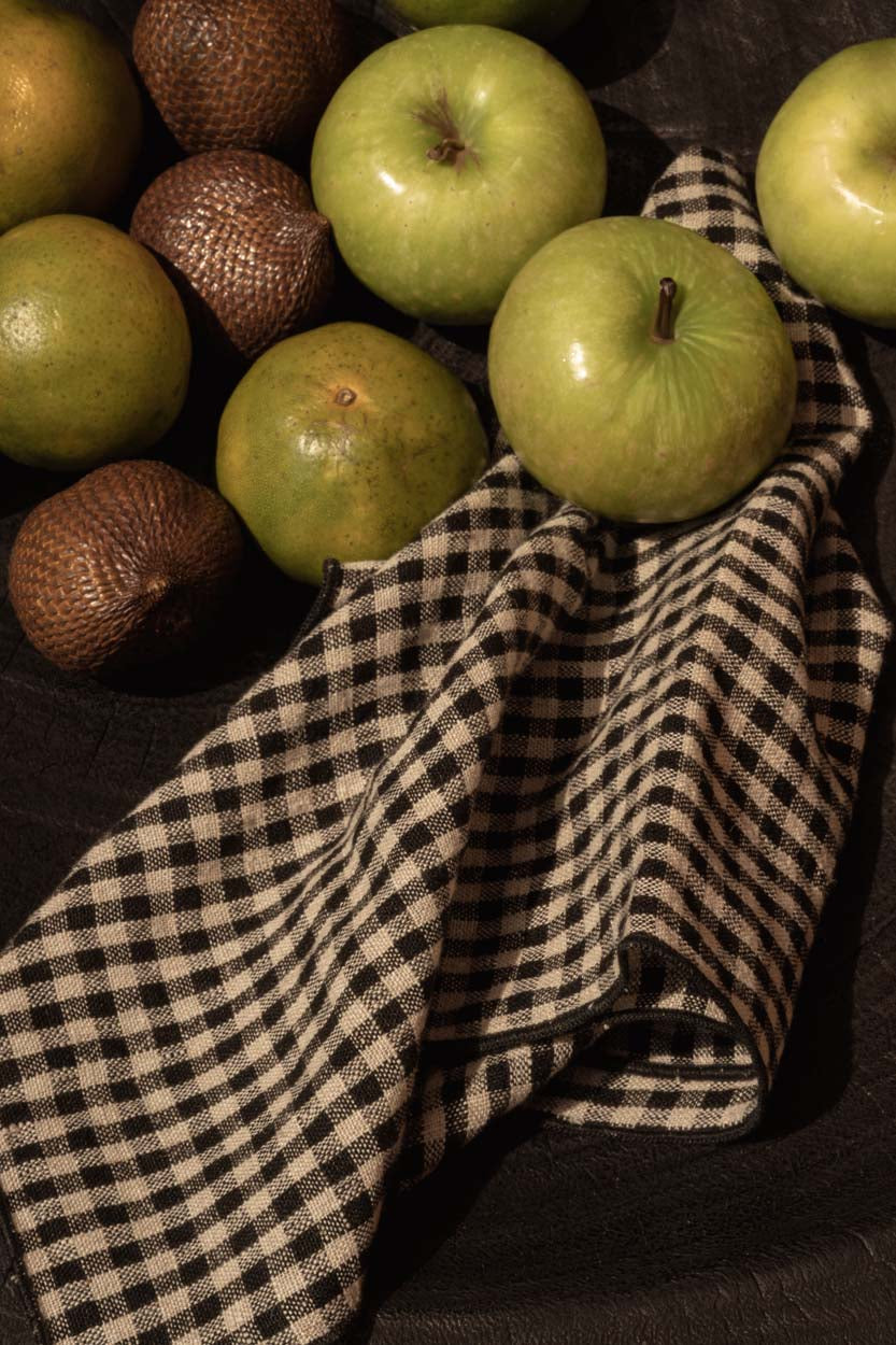 Het Picknick Servet - Natural Black - 45x45