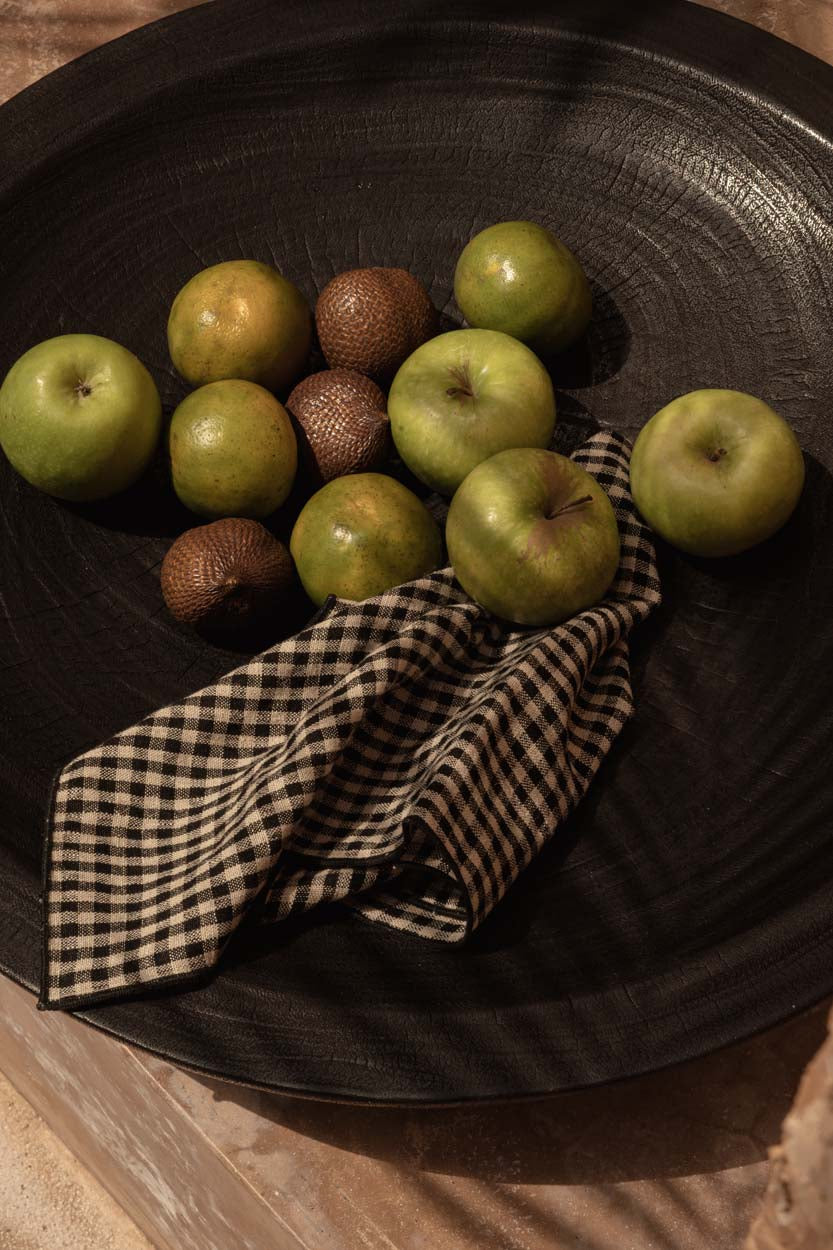 Het Picknick Servet - Natural Black - 45x45