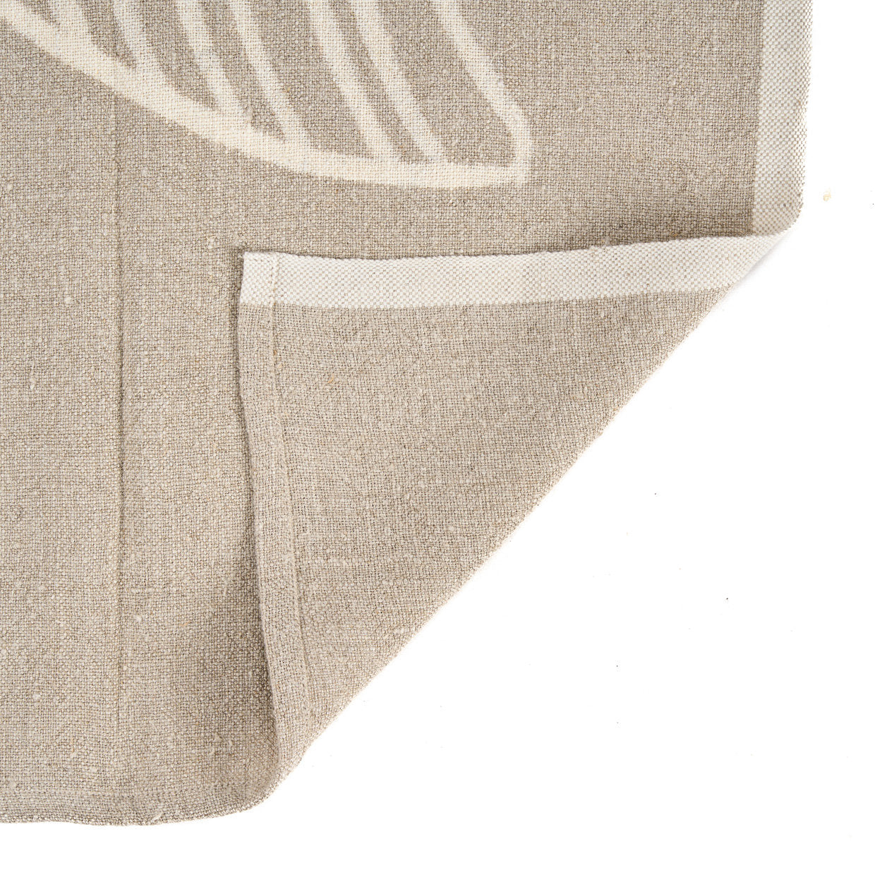 De Linen Fish Keukendoek - Natural White - 50x70