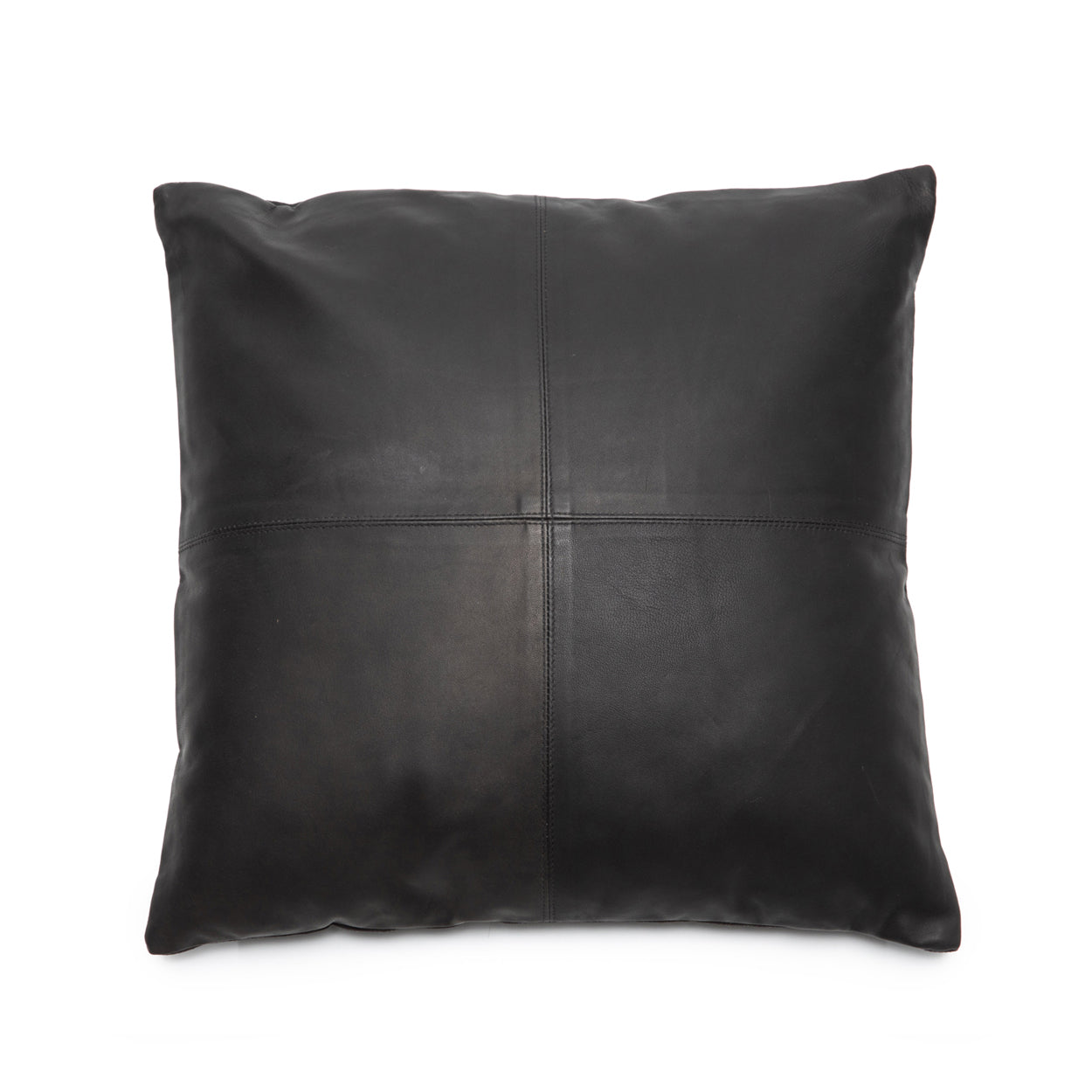 Housse de coussin The Four Panel Leather - Noir - 40x40