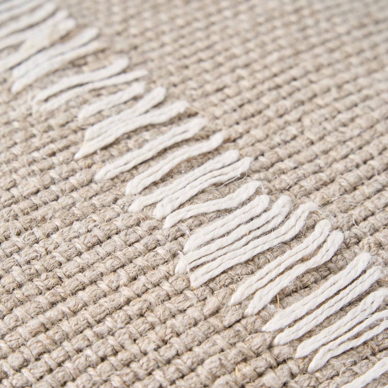 De Linen Stitch Kussensloop - Naturel Wit