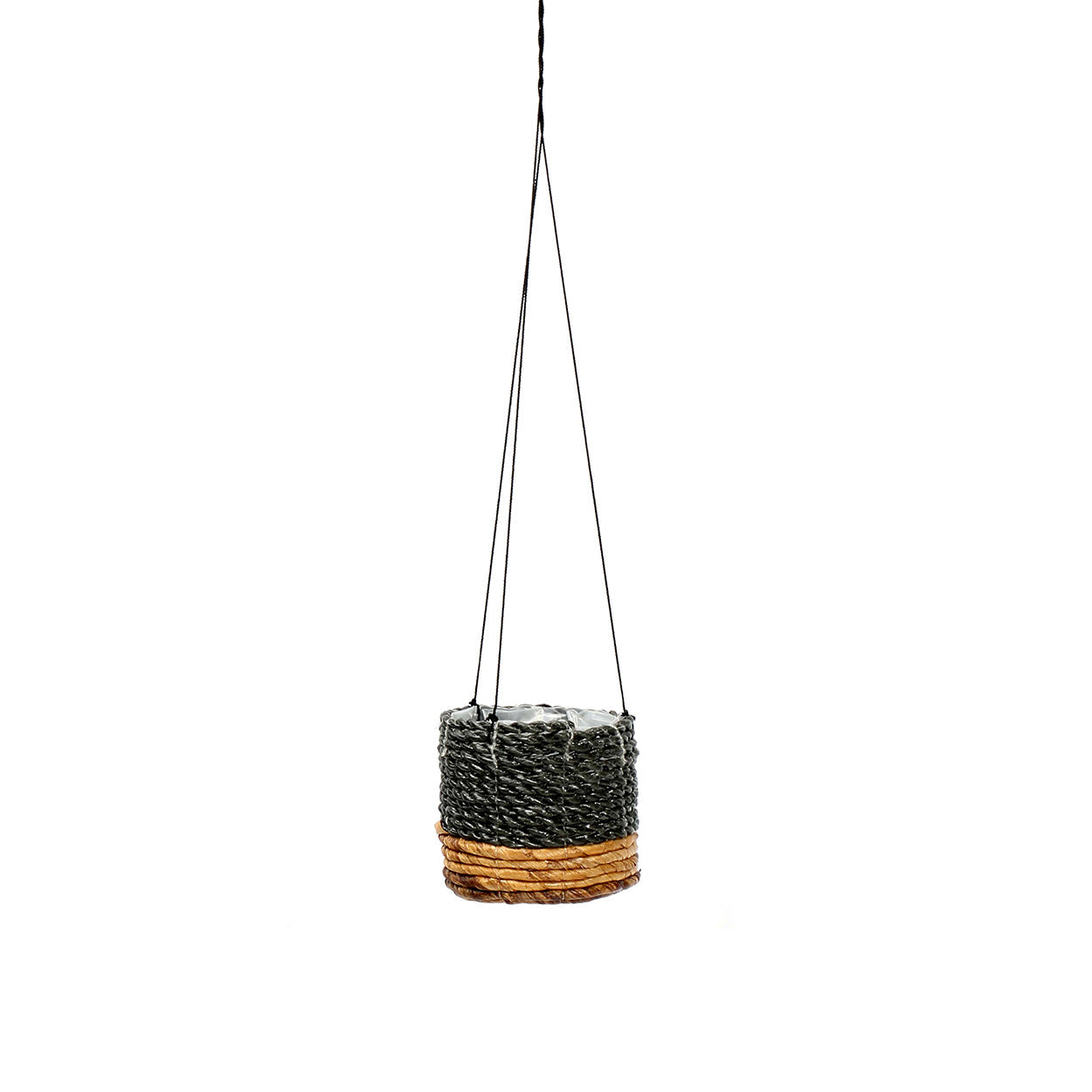 Suspension pour Plantes Feuille de Bananier - Noir Naturel