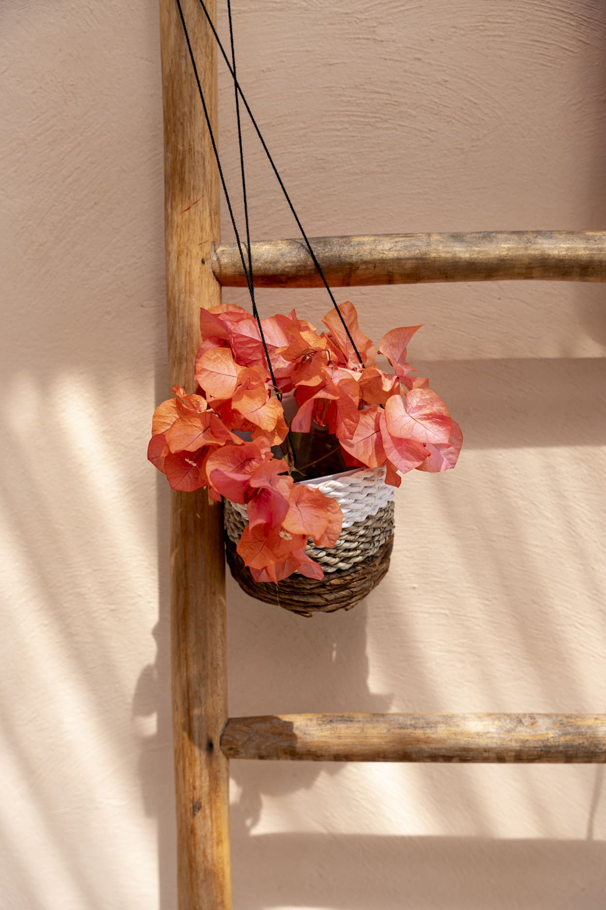 De Banana Leaf Planthanger - Naturel Wit