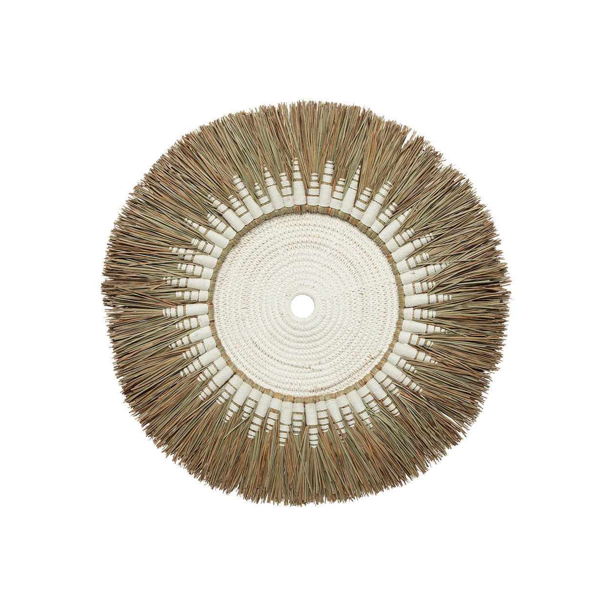 De Raffia Macramé Wanddecoratie - Wit Naturel