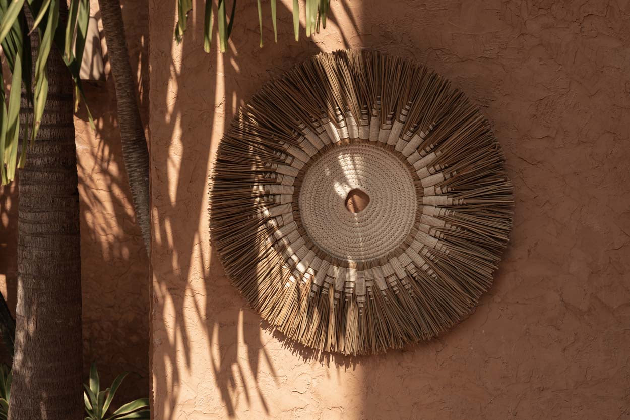 De Raffia Macramé Wanddecoratie - Wit Naturel
