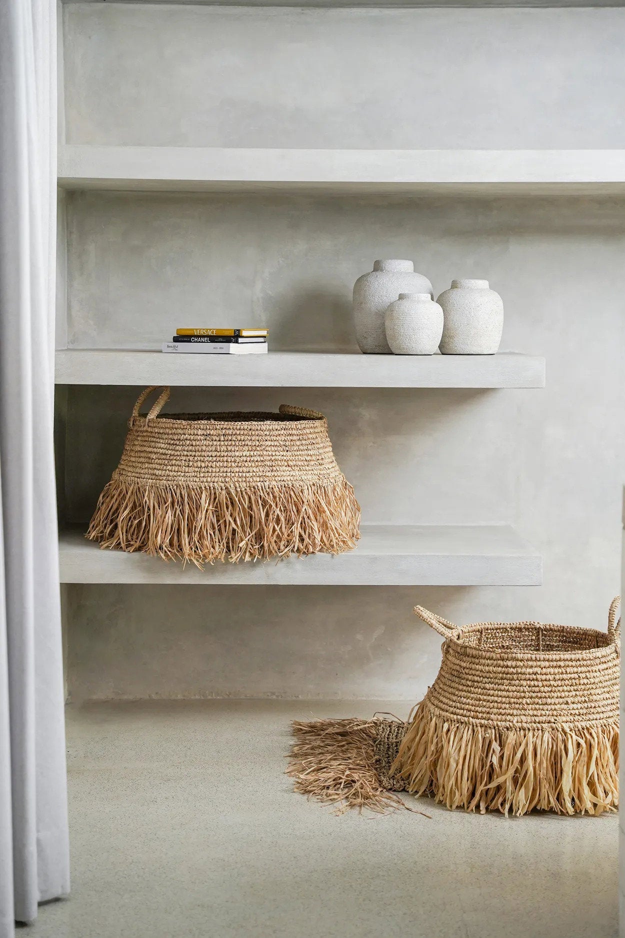 De Raffia Deluxe Mand - Naturel - M