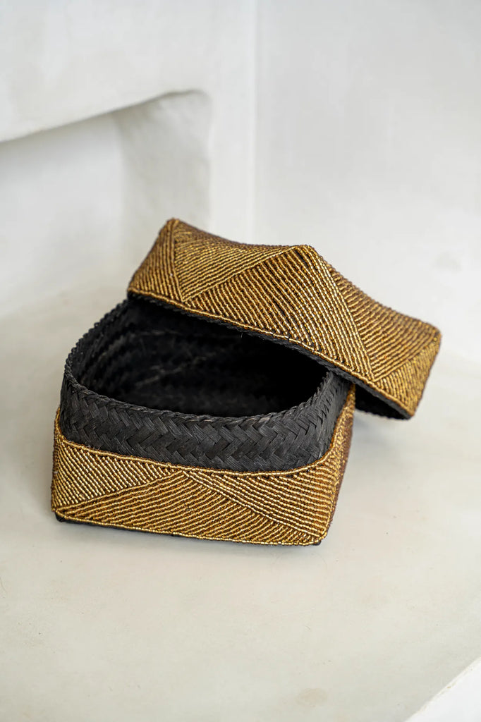 De Balinese Offermand met Parels - Goud - Set van 3 Bazar Bizar