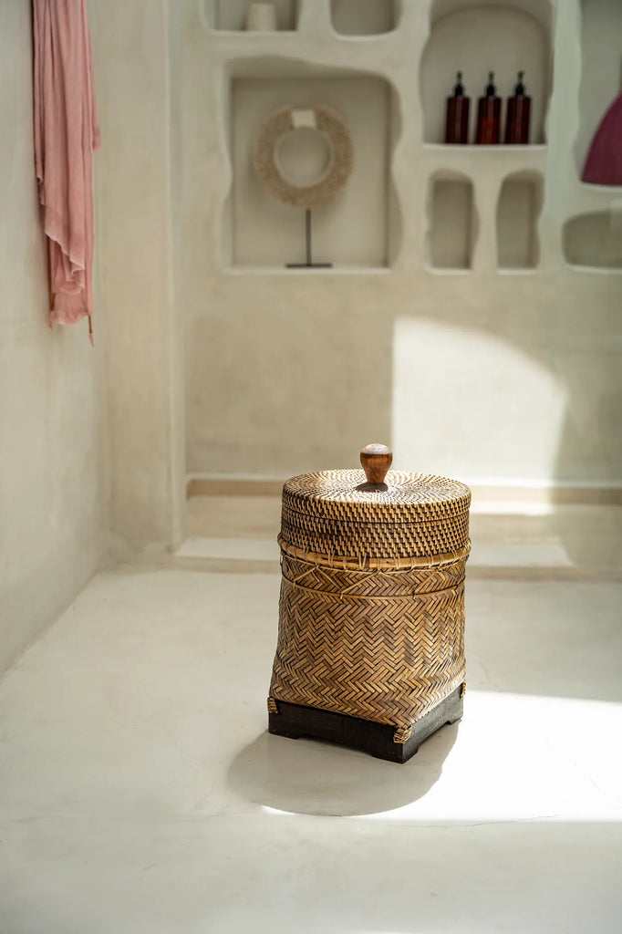 The Bathroom Bin Basket - Natural Brown