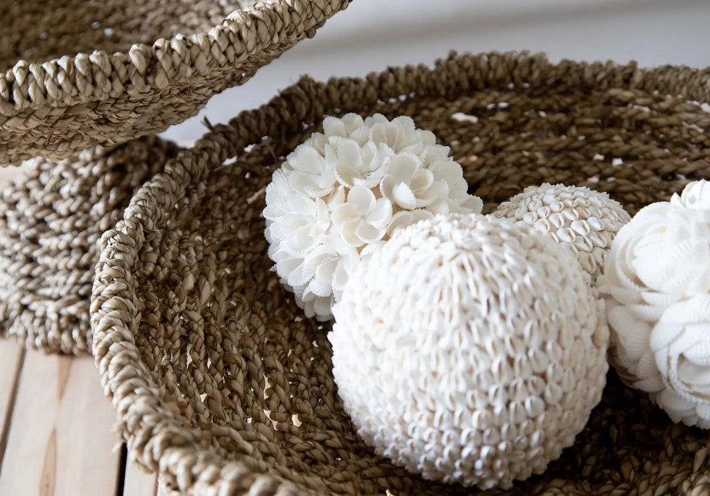 Pendentif Boule Coquillage Bulle - Blanc - M