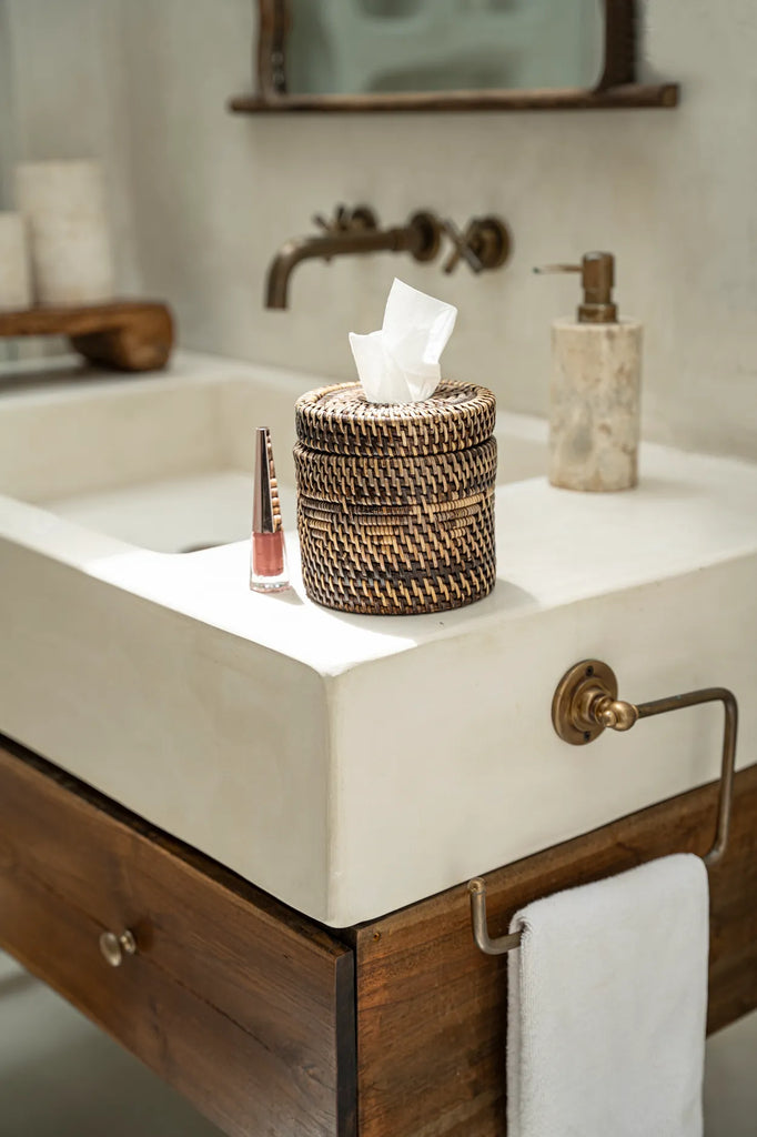 The Colonial Tissue Holder - Natural Brown