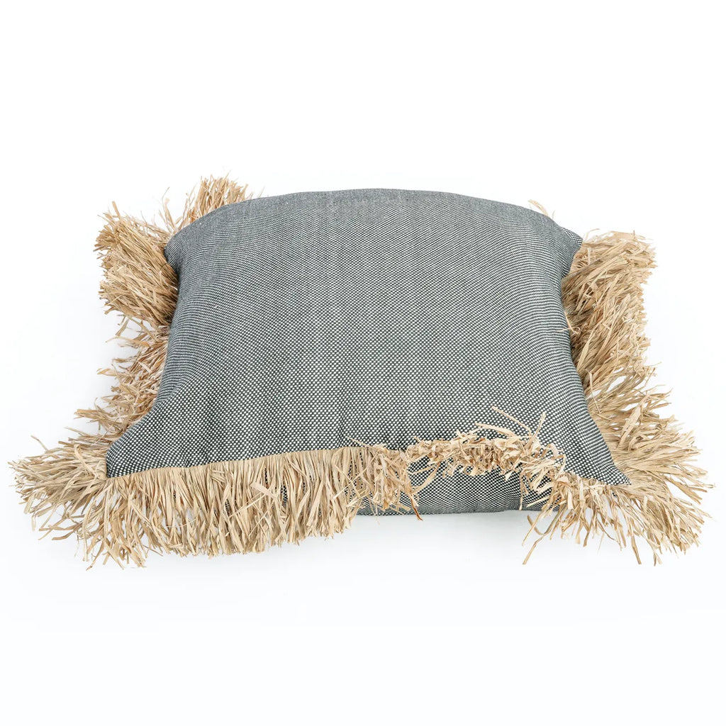The Cotton Bonita Cushion Cover - Black Natural - 60x60