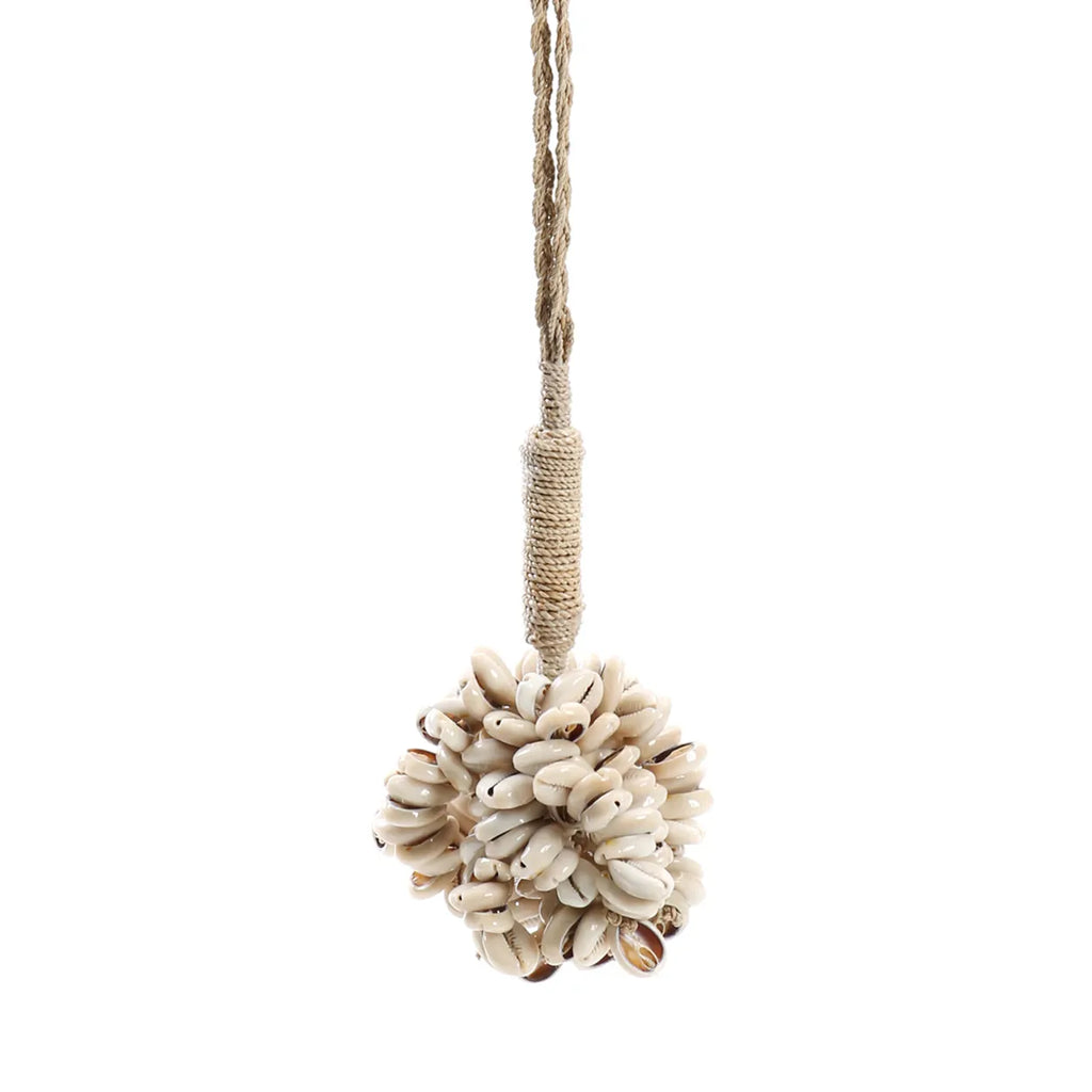 The By Shell Cowrie Hanging Decoration - Natural