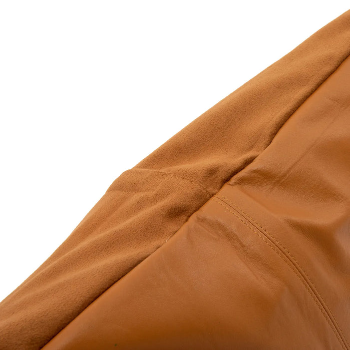 De Four Panel Leather Kussenhoes - Camel - 60x60 Bazar Bizar
