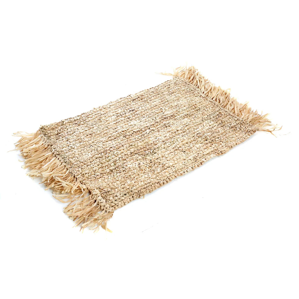 The Fringe Raffia Placemat Rectangle - Natural