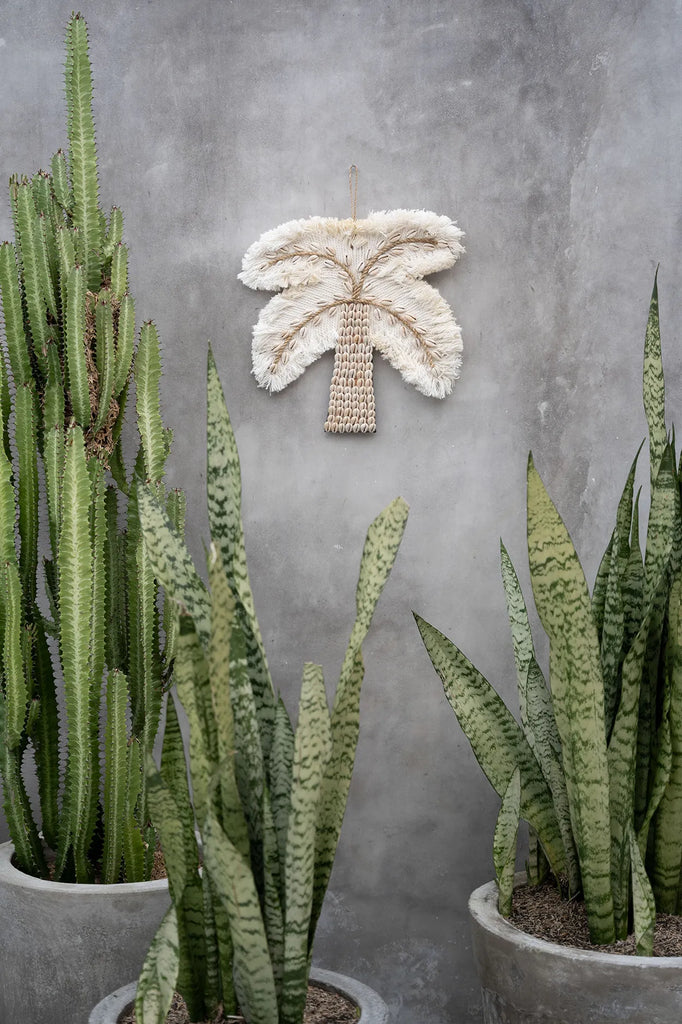 The Cotton &amp; Shells Palm Tree - White Natural