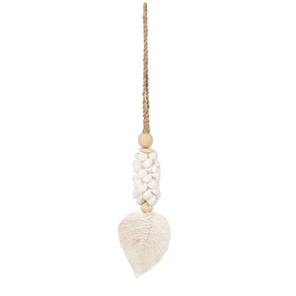 The Leaf &amp; Shell Hanging Decoration - White