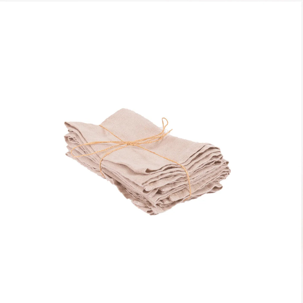 La Serviette en Lin - Beige - Lot de 4