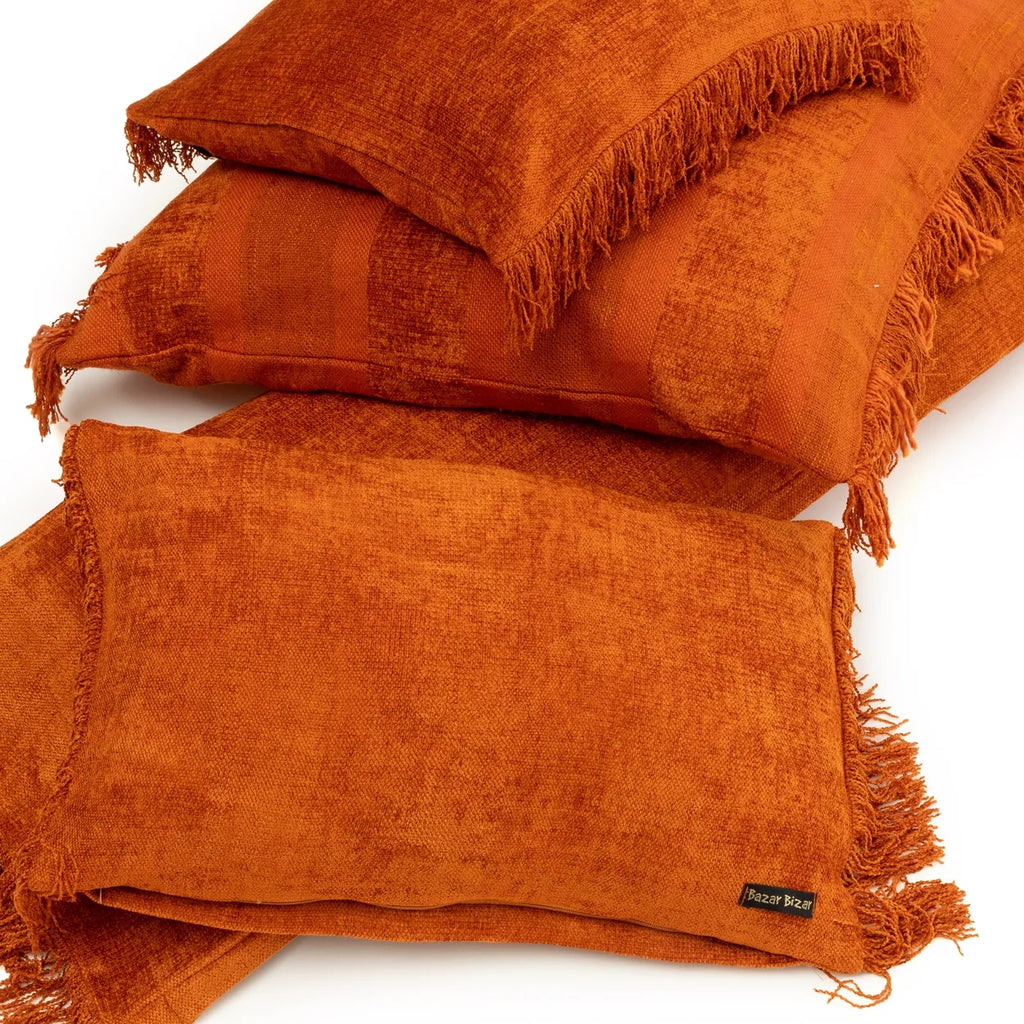 Housse de Coussin Oh My Gee - Velours Rouille - 30x50