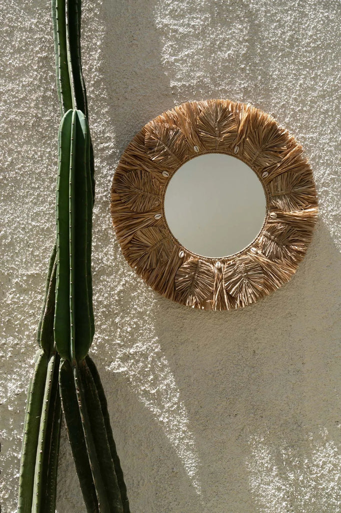 The Palm Tree Mirror - Natural - M