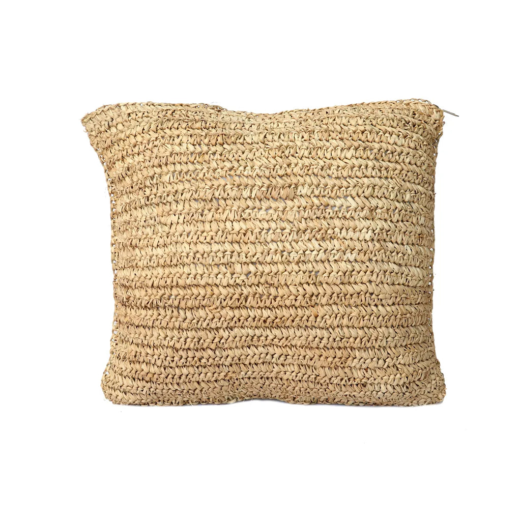 De Raffia Flores Kussenhoes - Naturel - 40x40