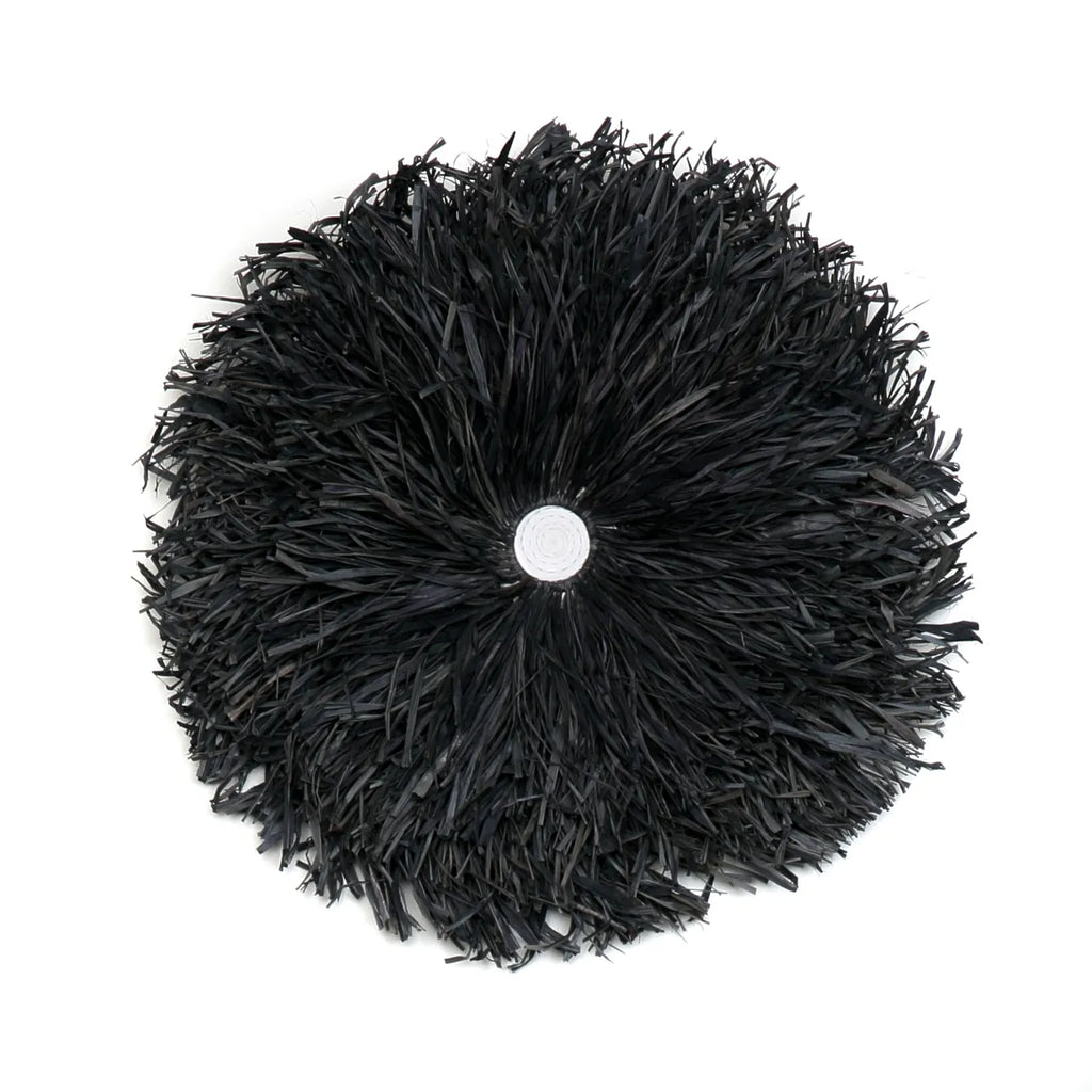 The Raffia Juju Wall Decoration - Black