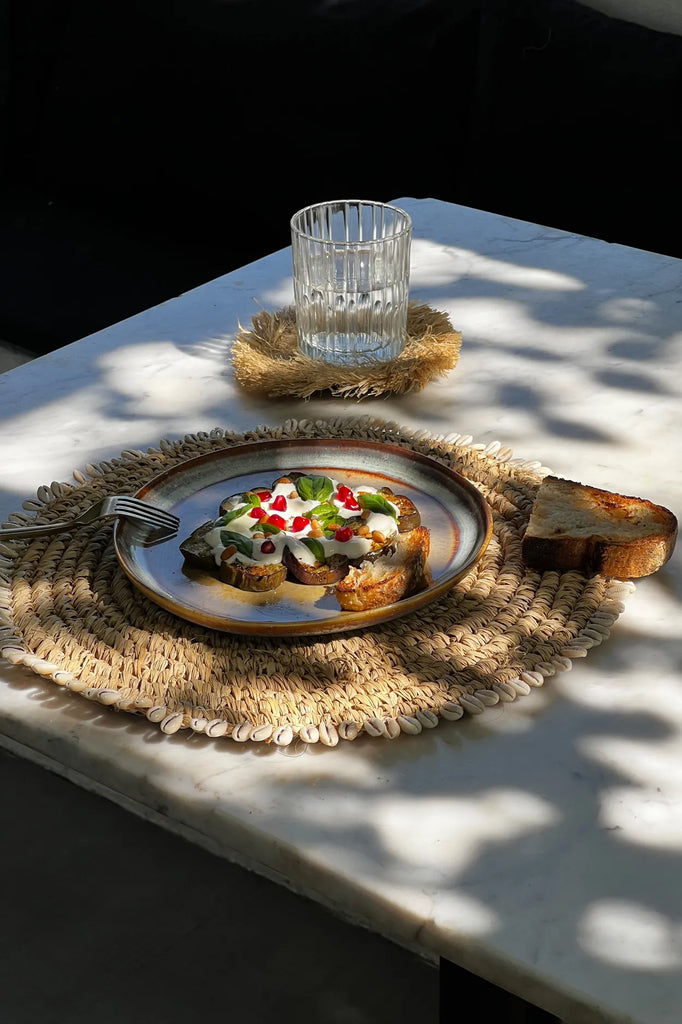 Le Set de Table Coquillage Raphia - Naturel