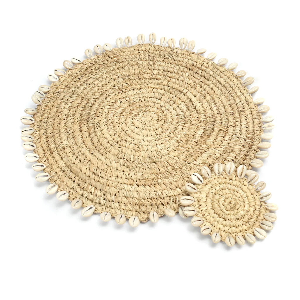 De Raffia Shell Placemat - Naturel