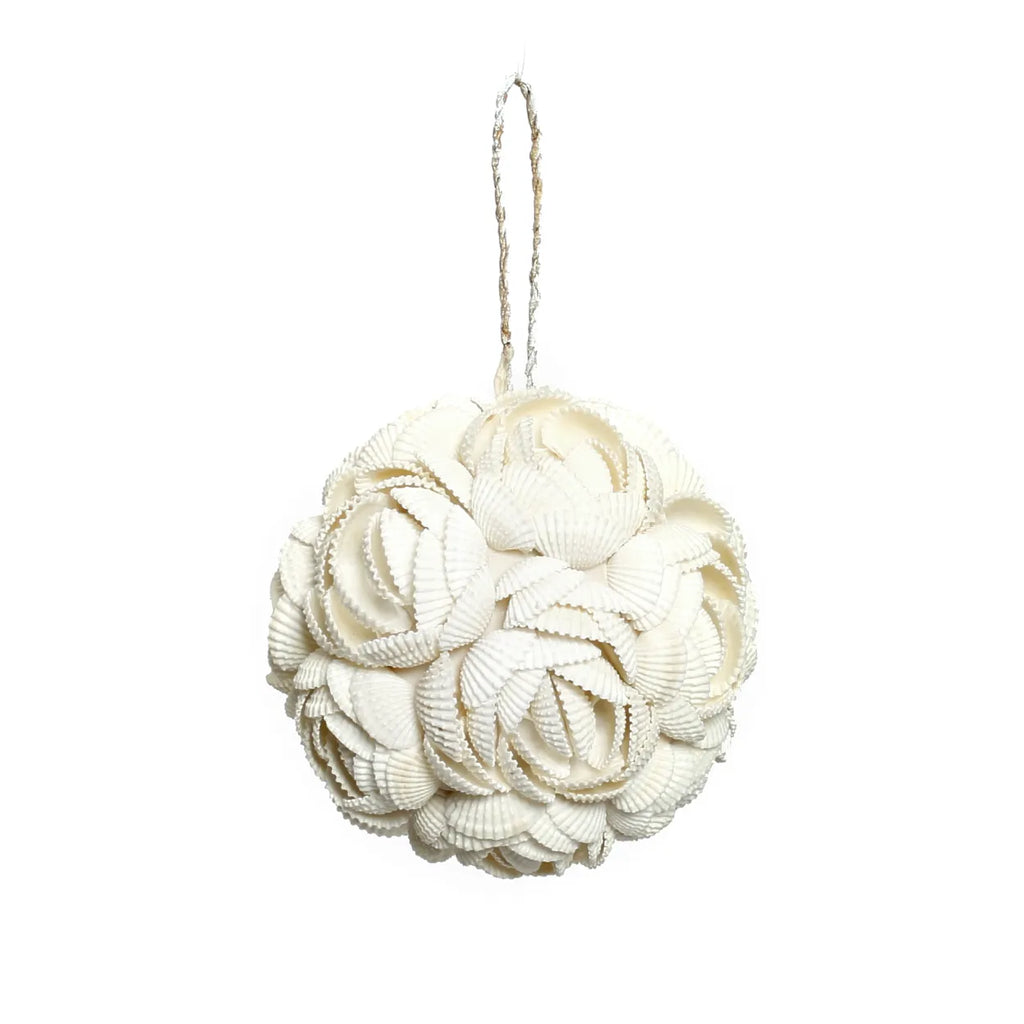 The Rose Shell Ball Pendant - White - M