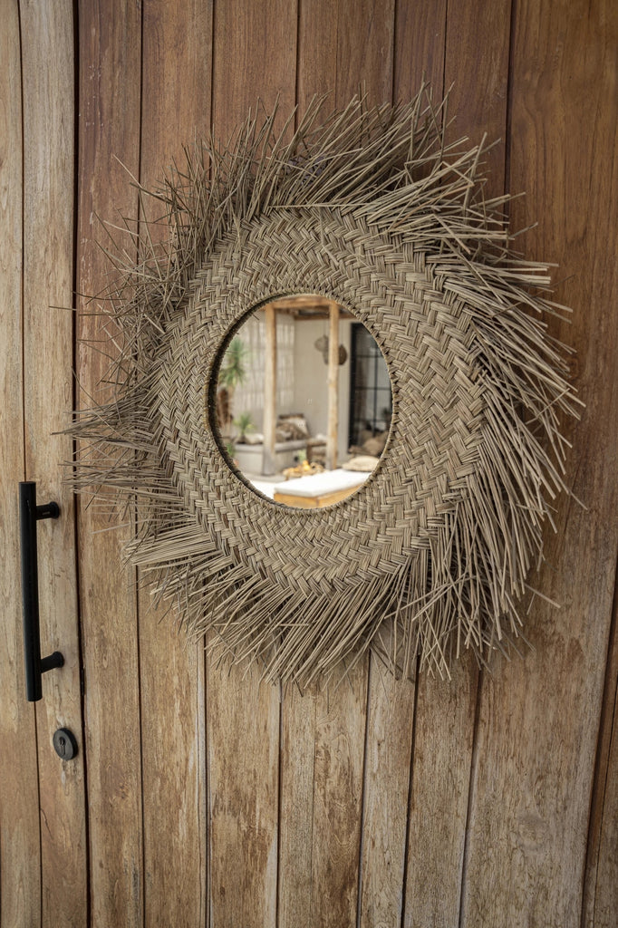 Le Miroir en Rotin - Naturel - M