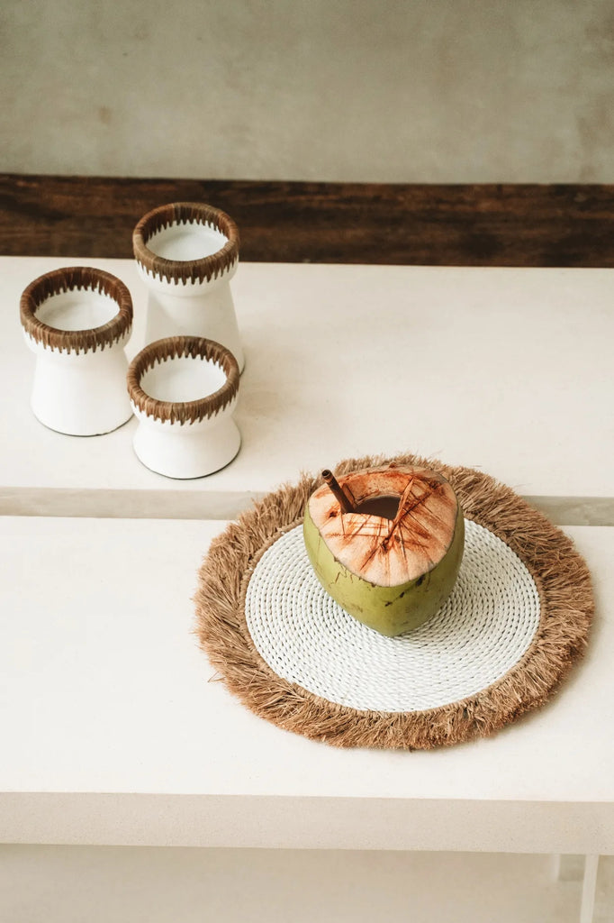 Set de Table en Raphia The Seagrass - Blanc Naturel