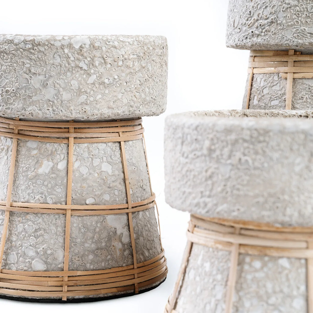 The Serene Candle Holder - Concrete Gray Natural - L
