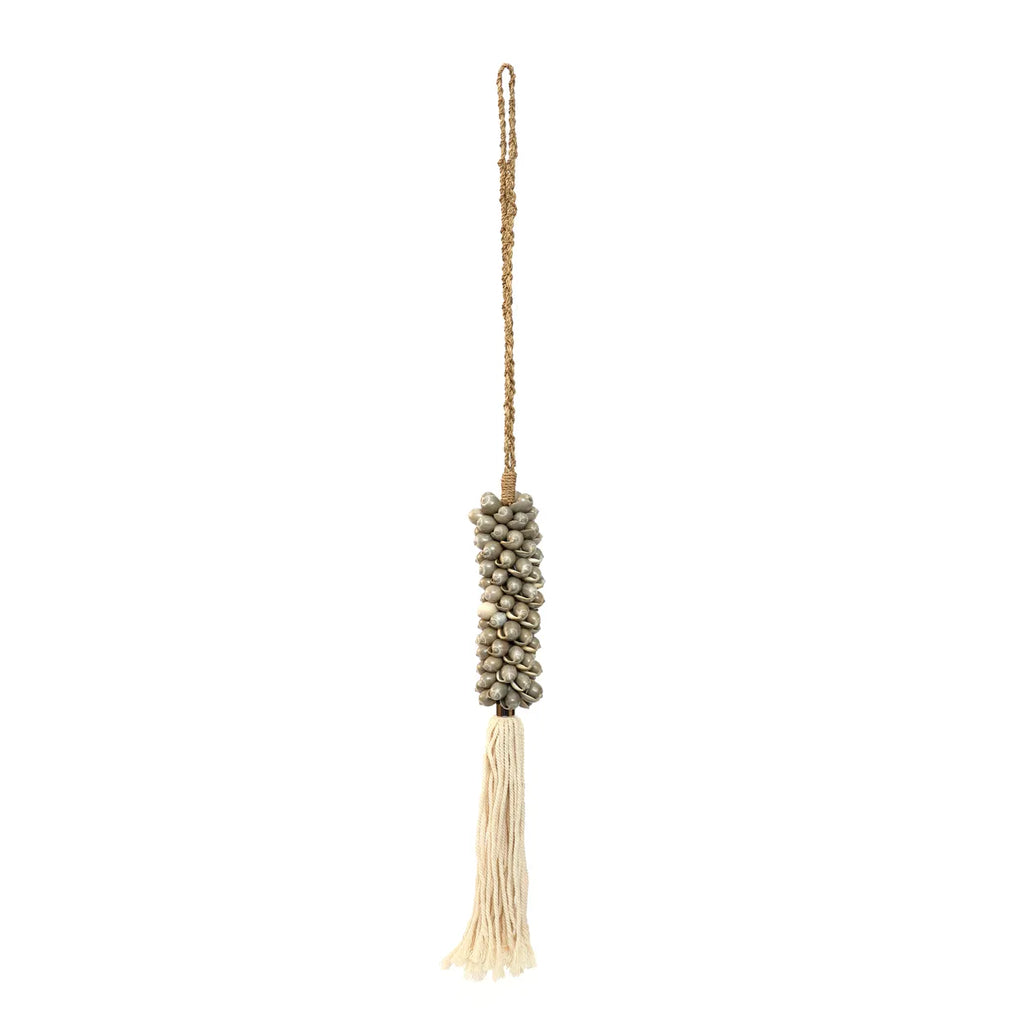 The Shell &amp; Cotton Hanging Decoration - Grey