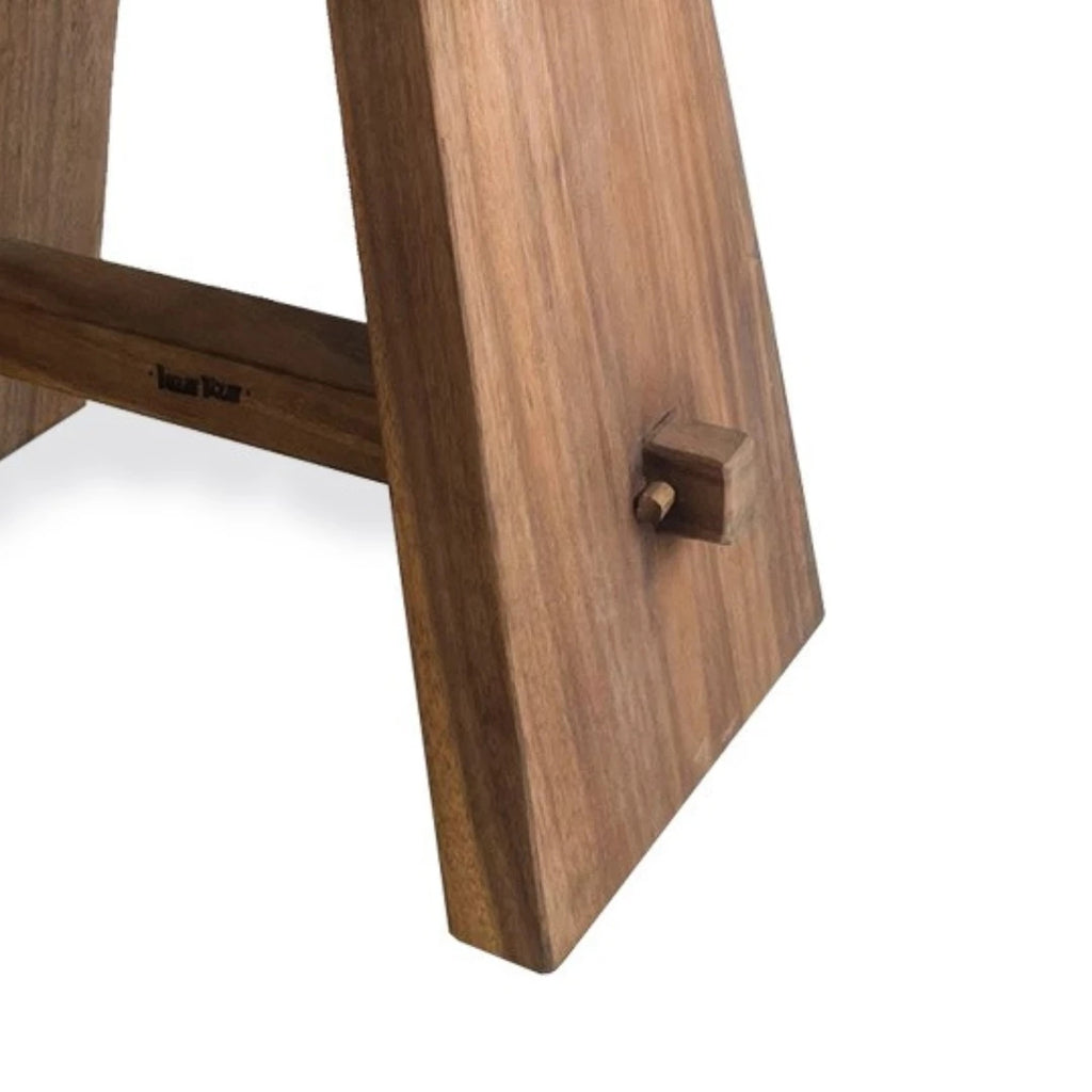 Le Tabouret Suar avec Cuir - Noir Naturel