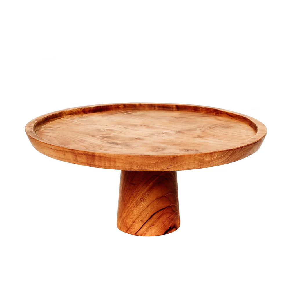 De Teak Root Taart Plateau - L