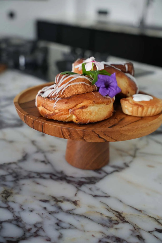 Le Plateau à Gâteau Racine de Teck - M