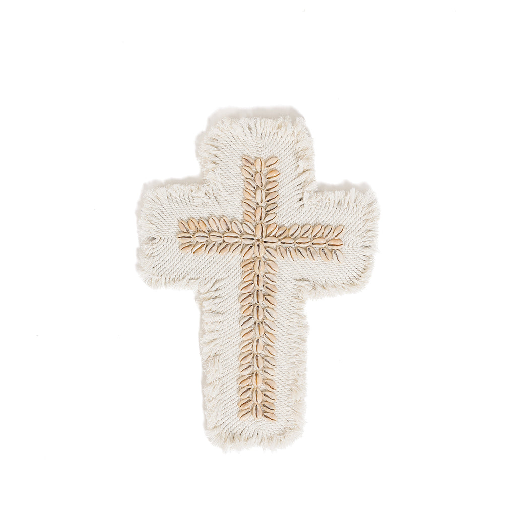 The Macramé Cross - White