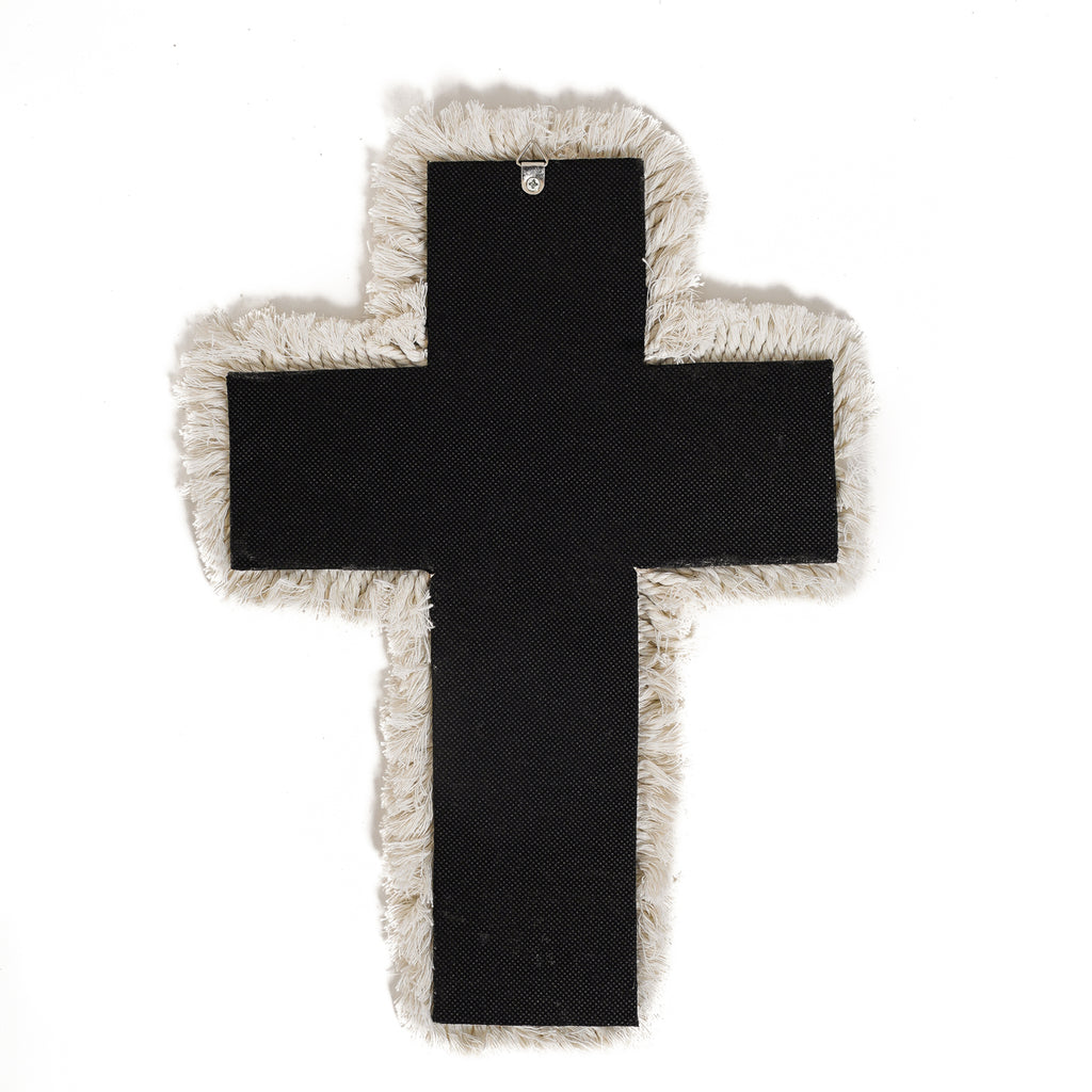 The Macramé Cross - White