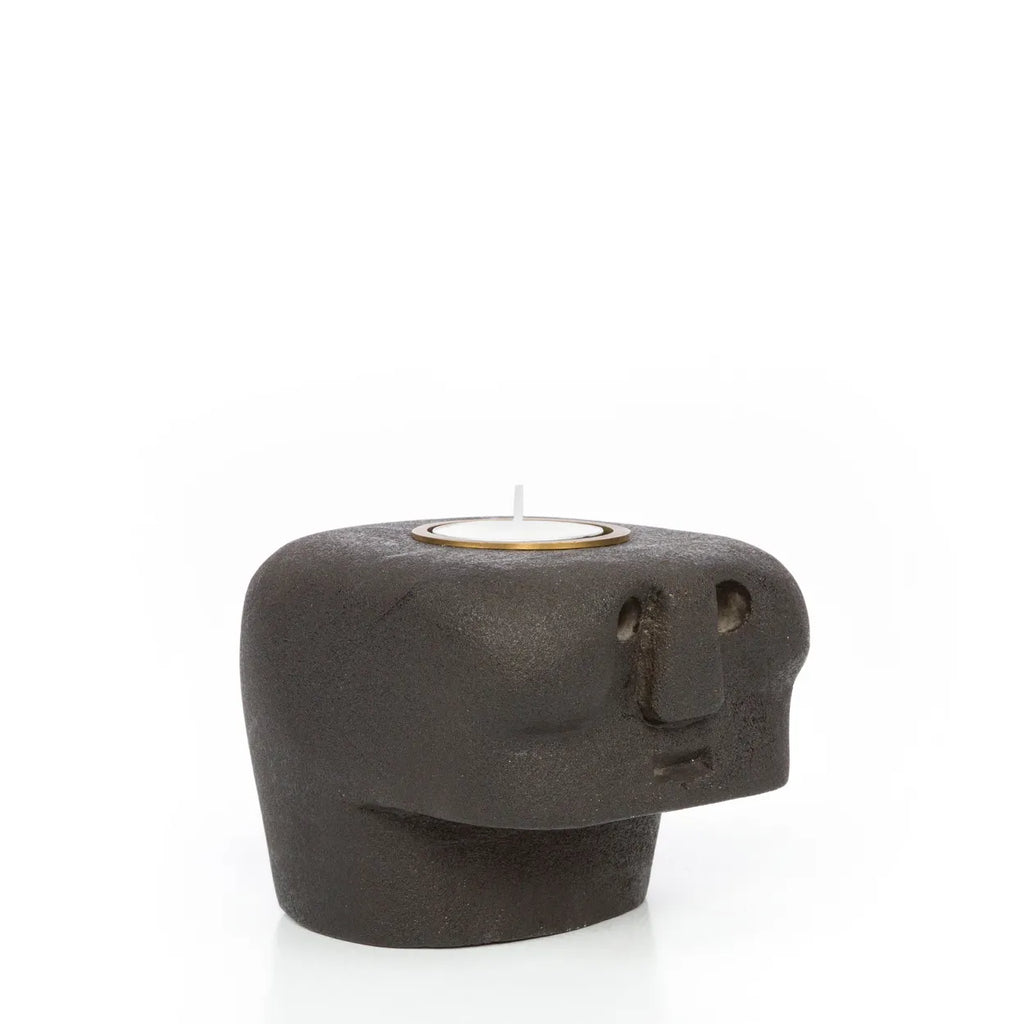 The Sumba Statue #27 Candle Holder - Black